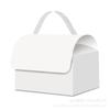 Feliz Navidad hecho a mano DIY pegatina adhesiva caja de cartón blanco bolsa de papel Kraft portátil caja de tesoro de papel