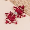 Hebilla de Cheongsam Tejida a Mano Botón de Perla China Mariposa Estilo Chino Dinastía Han Traje Tang Ropa China Accesorios Decorativos