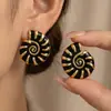 Pendientes Geométricos de Acero Inoxidable 304 con Forma de Corazón y Concha, No se Desvanecen, Pendientes de Moda y Versátiles, Joyería con Forma de Corazón