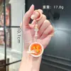 Juguete de Comida en Miniatura Fruta Bola de Arroz Tazón Adornos Estéreo DIY Accesorios de Resina de Moda Colgante para Llavero de Coche