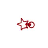Cor de tinta de liga de zinco fivela estrela de cinco pontas Cabeça Fecho de lagosta em forma de fecho de cachorro diy chaveiro pingente acessórios de jóias