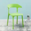 Cadeira de Chifre de Plástico Mesa de Jantar Simples Encosto Banqueta Encosto de Cadeira Doméstica Cadeira de Jantar Nórdica Adulto Cadeira de Plástico Simples