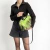 Nova mulher pelúcia tote bolsa imitação raccoon pele europeia e americana crossbody bolsa travesseiro doce cool estilo y2k
