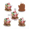 Serie Navideña de Resina DIY Colgante de Papá Noel Regalo Muñeco de Nieve Pulsera Llavero Colgante Decorativo W462