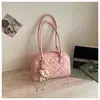 El Bolso de Hombro Nuevo de Moda de Este Año, Bolso Boston Acolchado Tipo Baguette, Bolso de Hombro Tipo Bowling de Gran Capacidad para Mujer, Bolso de Mujer