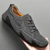 Comércio Exterior Transfronteiriço Tamanho Grande Sapatos Masculinos Sapatos Gorro Masculinos Slip-On Couro Genuíno Sapato de Motorista Polvo Sapatos Casuais Britânicos Flats