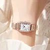 Nuevo Reloj Popular para Mujer, Reloj de Mujer, Reloj de Guangzhou, Reloj Cuadrado de Acero de Aspecto Elegante, Lujo Accesible de Nicho Ins