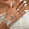 Pulsera anillo al por mayor Moda europea y americana de club nocturno Diamante de agua Pulsera plateada Pulsera para mujer anillo 997#