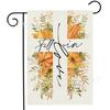 Bandera de jardín de lino de doble cara, ideal como decoración de jardín, para Acción de Gracias, otoño y otoño.