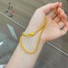 Transmisión en vivo popular estilo antiguo arena Oro nuevo estilo chino estilo nacional de moda versátil simple clásico moda pez espiga de trigo collar pulsera