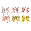 Venta Caliente Transfronteriza Europea y Americana Niños Banda para el Cabello de Cuero con Lazo Goma Elástica para Softball Fútbol Porristas Accesorios para el Cabello