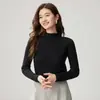 Nuevo Suéter de Punto Trenzado Color Sólido Cuello Semi Alto de Cachemira para Mujer Otoño/Invierno 2026 Versátil Cálido Suave Suéter de Punto Básico