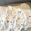 Pijamas Pijamas Verano Niña Algodón Nube Dibujos Animados Manga Corta Shorts Ropa Casual para Casa Verano Venta al por Mayor Transfronteriza