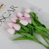 Flor Artificial Tulipán Baishun Ramo de Flores Falsas para Boda Accesorio para Fotografía Decoración de Sala de Estar en Casa Simulación