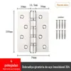 Dobradiça Plana de Aço Inoxidável Espessada de 4 Polegadas 5 Polegadas Dobradiça para Porta de Madeira Porta de Aço de Serviço Pesado Rolamento Silencioso para Porta Folha Solta Dobrável