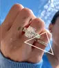 Anillo de plata de ley S925 con zircón cuadrado geométrico para mujer, diseño versátil de nicho, sensación de alta gama, anillo abierto ajustable
