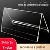 Cartão de Mesa Triangular de Acrílico para Conferência, Cartão de Nome em V para Assento de Juiz de Mesa, Placa de Nome Específica para Juiz por Atacado