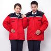 Overoles de invierno para hombre engrosados resistentes al desgaste ropa de protección laboral para fábrica de reparación de automóviles traje a prueba de frío cálido overoles de taller chaqueta acolchada de algodón