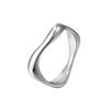 Directamente del fabricante: Anillo Plano Poligonal de Verano 18K, Anillo Simple Estilo Europeo y Americano, Anillo Transfronterizo de Acero de Titanio para Mujer, Al por Mayor