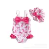 Traje de Banho Infantil de Verão para Meninas com Proteção Solar Peça Única Conjunto de Duas Peças 0m (Mês)-18 a 24m (Anos)