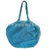 Bolsa de red grande con forro de bloques de color, moderna bolsa de hombro para colgar, bolsa de compras de viaje, bolsa tejida portátil y gruesa, bolsa de malla de algodón