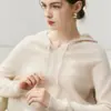 Sudadera con capucha de cachemir para mujer Baicaierong Otoño/Invierno 2026 Diseño versátil Tejido de lana
