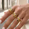 Anillos de Moda para Mujer, Diseño de Nicho, Modernos, Únicos, Lujo Ligero, Sensación de Alta Gama, Anillo de Dedo Índice con Circonita, Anillo Abierto