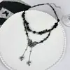 Genial Nuevo Estilo Chino Irregular Grava Borla Mariposa Colgante Collar Joyería de Cadena para Clavícula de Alta Gama Exquisita para Mujer
