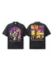 Camiseta Stevieer Kobe Star Estampa Dupla Estilo Pôster Retro Americano Algodão Puro Pesado Manga Curta Solta