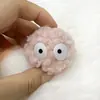 Fornecido diretamente pelo fabricante, bola colorida de lã de cordeiro com olhos, chaveiro pingente de acessório de cabelo de pelúcia DIY para o Natal