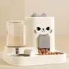 Alimentador automático de água e ração, tigela integrada para água e ração para cães e gatos, tigela para pet, suprimentos para pets, comedouro automático, grande capacidade