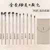 Cangzhou Juego de 8, 13, 15 Pinceles para Sombras de Ojos Dorados Pincel de Maquillaje Ojo Principiante Sombra de Nariz Delineador Pincel de Hoja