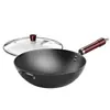 Nuevo Wok de Hierro para Cocina de Inducción, Sartén Antiadherente Tradicional para Uso Doméstico, Adecuado para Estufa de Gas, Sin Recubrimiento, Venta al por Mayor