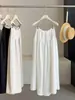 Pantalones casuales de color liso con cordón, corte holgado, estilo coreano para mujer, nuevo diseño de verano, holgados, favorecedores y versátiles, tipo falda-pantalón