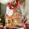 Caixa de Embalagem para Pote de Biscoitos de Natal Leite Data Floco de Neve Crocante Chocolate Grão Derretido Pote de Biscoitos Pote Selado de Plástico Transparente