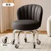 Silla giratoria con respaldo, Taburete pequeño para uso doméstico, Ruedas silenciosas, Taburete bajo para niños, Taburete perezoso móvil, Silla con ruedas y respaldo