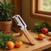 Pelador Multifuncional de Frutas y Verduras 3 en 1 Herramienta de Cocina para Abrir Botellas, Pelar Frutas, Rallar Papas y Marcar Cebolletas