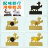 Imán de Refrigerador Reno Aurora Boreal Bosque Campo de Nieve Animal Auspicioso Insignia Metálica Broche Círculo Polar Ártico Cultural Creativo Personalización