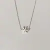 XL130 Diseño de Nicho Plata de Ley S925 Copo de Nieve Circón Collar para Mujer Estilo Coreano Celebridad de Internet Fría Cadena para Clavícula Versátil