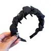 Faixa de Cabelo com Bolinhas Pretas para Mulheres 2026 Novo Estilo Faixa de Cabelo Alta com Pente Dentado Presilha Antiderrapante para Uso Diário Acessório de Cabelo