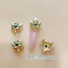 Nueva Máscara de Zorro Arte para Uñas Pedrería Cobre Incrustado Zirconia Colgante Pulsera Zorro Hueco Llama Kits de Arte para Uñas Accesorios Collar Pulsera