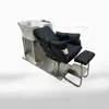 Cama de Lavado Especial Barbería Elegante Cama de Peluquería Semi-Reclinable Lavado Lavabo de Cerámica Silla de Barbería Salón Cama de Lavado de Cabello