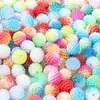 10-14Mmabs Coloridas Duas Cores Gradiente Bolas de Amora Bolinhas Redondas Corrente de Bolsa DIY Pingente Pequenos Acessórios de Joia