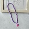 Collar de pulsera infantil de color caramelo con perlas de colores en stock, bonito traje de princesa de dibujos animados de acrílico.