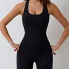 Mono de Yoga con Almohadillas en el Pecho, Diseño Femenino de Espalda Descubierta, Efecto Levanta Glúteos y Adelgazante, Exportación Transfronteriza Sudeste Asiático, Estilo Europeo y Americano