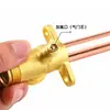 Válvula de corte de ar condicionado do fabricante, válvula de alta e baixa pressão de três vias, conector de porta de enchimento de refrigerante R410 R22 da unidade externa