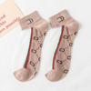 Calcetines de mujer caqui Calcetines de cristal letra CC calcetines retro verano delgados calcetines de barco transpirables medias de cristal moda