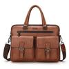 Bolsa de ombro masculina de negócios transfronteiriça, grande capacidade, resistente ao desgaste, bolsa transversal de PU, multifuncional, repelente de água, pequena bolsa para comércio exterior