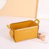 Caja de Almacenamiento de Cuero para Artículos Varios Marco de Almacenamiento Plegable para Maletero de Coche Familiar Nórdico Cesta de Almacenamiento Plegable para Cosméticos y Cuidado de la Piel