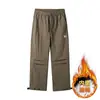 Calças de Algodão Funcionais Repelentes à Água para Uso Externo para Homens, Novas Calças Casuais de Trabalho Quentes para Outono e Inverno, Calças Longas Espessas com Pregas Tridimensionais